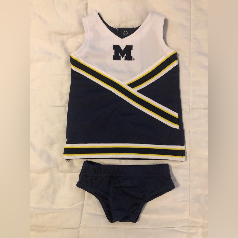 0-3 Months Michigan Baby Cheerleader Outfit
